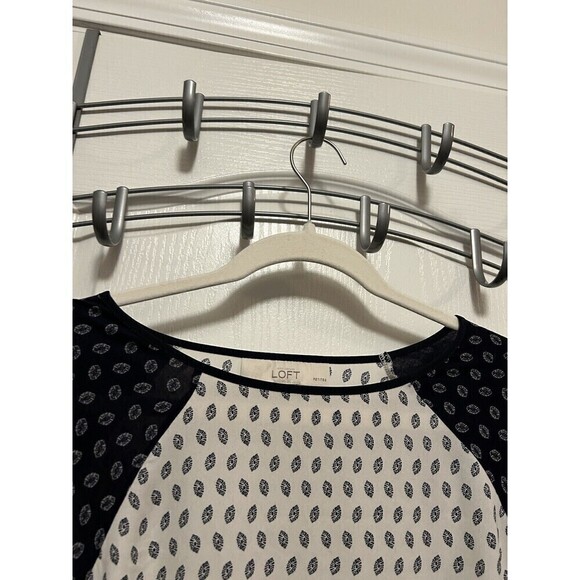 LOFT Women's Boatneck Blouse Long Sleeve Pullover Top Sz XS Petite Lightweight - Picture 3 of 13